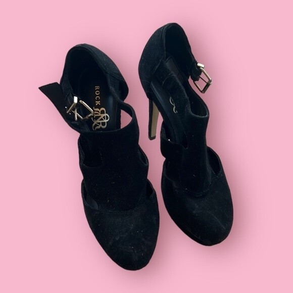 Rock Republic stiletto heels size 6 sexy faux suede pointed-toe shoes night out - Picture 2 of 8